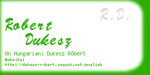 robert dukesz business card